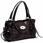 Brown Faux Snakeskin Purse
