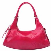 Rose Colored Purse with Floral Embroidery