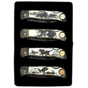 4pc Camo Lockback Knife Set