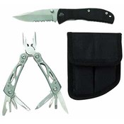 2pc Multi-Tool and Liner Lock Knife Set