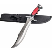 Hunting Knife w/Red and Black Handle