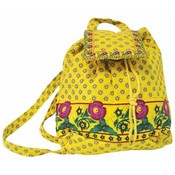 100% Cotton - Quilted Backpack - Yellow or Black