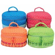 4pc Quilted Cosmetic Bag Set