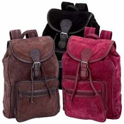 Genuine Suede Leather Backpack