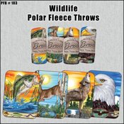 Wildlife Polar Fleece Blanket Throw