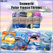 Ocean Wildlife Polar Fleece Blanket Throw