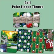 Golf Polar Fleece Blanket Throw