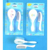2 Pk Brush/Comb Set In Asst Prints