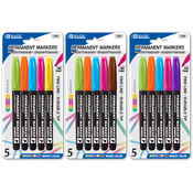 BAZIC Fancy Colors Fine Tip Permanent Markers