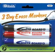 BAZIC Asst. Color Bullet Tip Dry-Erase Marker
