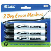 BAZIC Black Bullet Tip Dry-Erase Marker