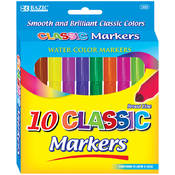 BAZIC 10 Classic Colors Broad Line Jumbo Watercolo