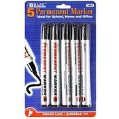 BAZIC Black Color Bullet Tip Permanent Marker