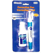 BAZIC Metal Tip Correction Pen &amp; Correction Fluid