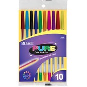 BAZIC Assorted Neon Color Stick Pen