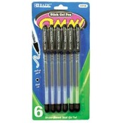 BAZIC Omni Black Stick Gel Pen (6/Pack)