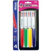 BAZIC Metal Clip 4-Color Pen