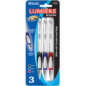 BAZIC Lumiere Asst. Color Retractable Pen w/ Grip