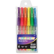 BAZIC Fluorescent Gel Ink Pen w/ Cushion Grip