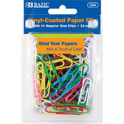 BAZIC Small (33mm) Color Paper Clips