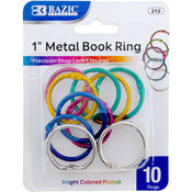 BAZIC 1" Metal Book Rings (12/Pack)