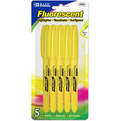 BAZIC Yellow Pen Style Fluorescent Highlighter