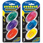 BAZIC Mini-Capsule Style Fluorescent Highliters