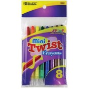 BAZIC 8 Color Mini Propelling Crayon