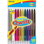BAZIC 12 Color Propelling Twist Crayon
