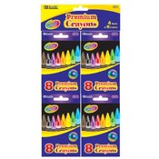 BAZIC 8 Color Premium Quality Crayon (4/Pack)