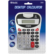 BAZIC 8-Digit Silver Desktop Calculator w/ Tone