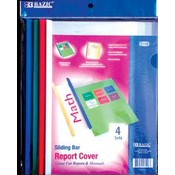 BAZIC Clear Front Report Covers w/ Sliding Bar