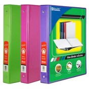 BAZIC 1" Bright Color PVC 3-Ring View Binder