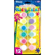 BAZIC 12 Color 6ml Kid's Paint With Brush