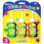 BAZIC 40ml Washable Glitter Paint (3/Pack)