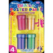 BAZIC 4 Washable 18ml Glitter Poster Paint