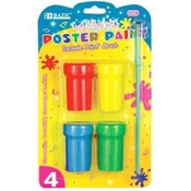 BAZIC 4 Washable 18ml Poster Paint w/ Brush