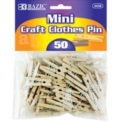 BAZIC Mini Natural Clothespins (50/Pack)