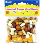 BAZIC Assorted Shapes Wood Beads