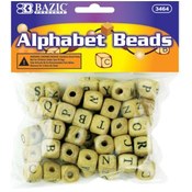 BAZIC Alphabet Wood Beads