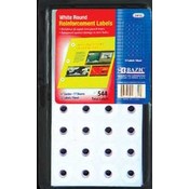 BAZIC White Round Reinforcement Label