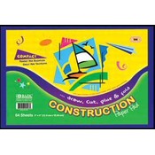 BAZIC 64 Ct. 6" X 9" Mini Construction Paper Pad