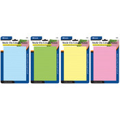 BAZIC 50 Ct. 4" X 6" Lined Stick On Notes