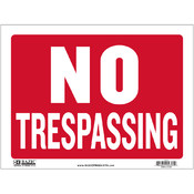 12" X 16" Plastic - NO Trespassing Sign