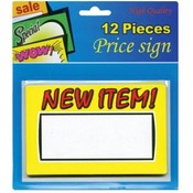 5.5" X 3.5" New Item Price Sign (12/Pack)