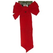 Giant red velvet bow