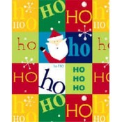 36 Square Feet - Ho Ho Santa Christmas Roll Wrap