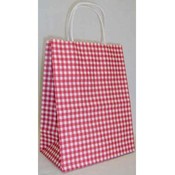 Red and White Gingham Gift Bag