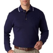 UltraClub Adult Egyptian Interlock LongSleeve Polo