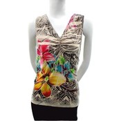 Women's Plus Size Sleeveless Shirred Top